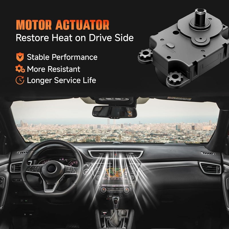 HIPADA 277T14BU1A HVAC A/C Intake Heating Flap Motor Actuator Bracket Compatible with Nissan Rogue 2014 2015 2016 2017 2018 2019,Heater Valve Motor Replace 277T1-4BU1A Heater Valve Motor - Image 3